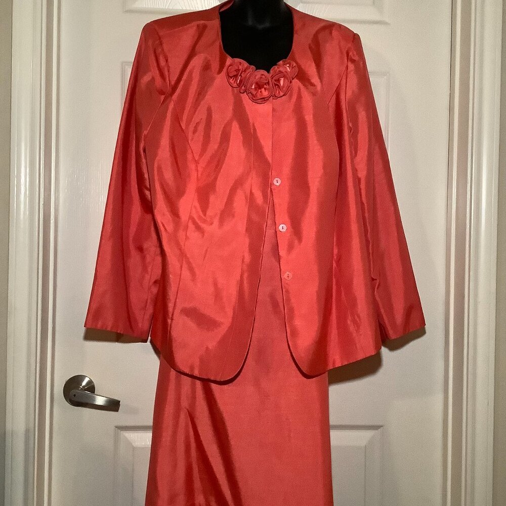 Danillo Designer Suit Collection 2PC Jacket & Skirt Deep Mauve Tone